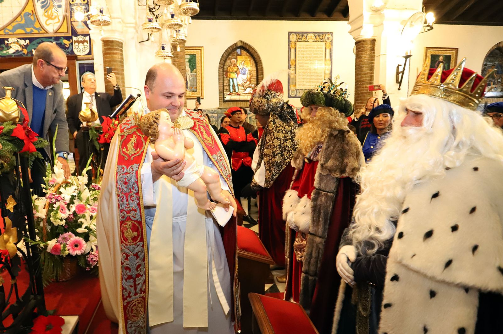 Imágenes de los Reyes Magos de Huelva en el Santuario de La Cinta