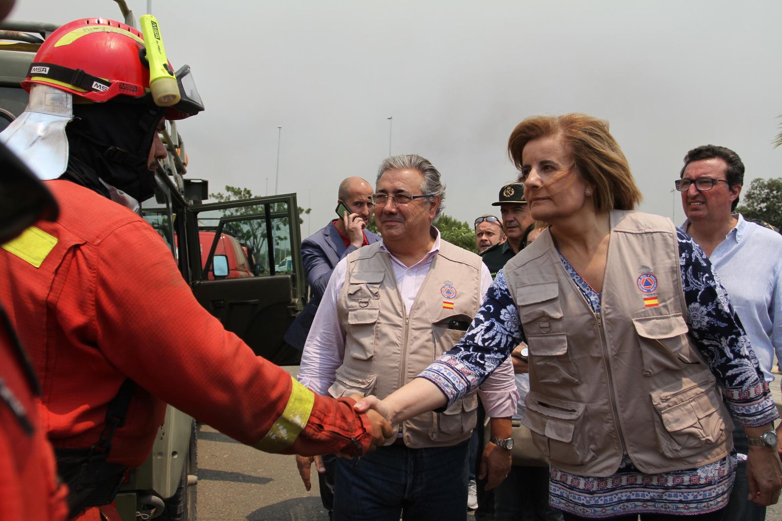Las imágenes del incendio en Moguer y Mazagón