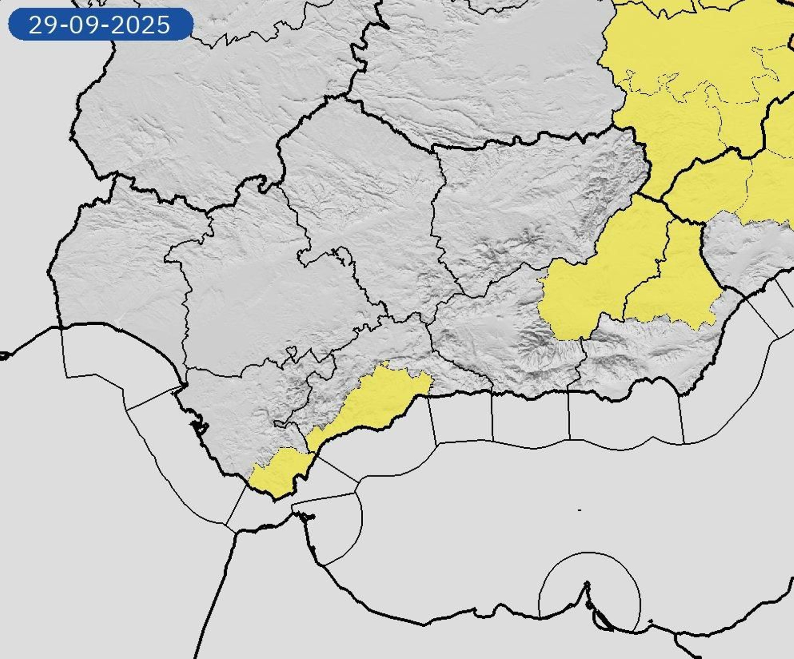 Alerta amarilla activada en Almería para este lunes.