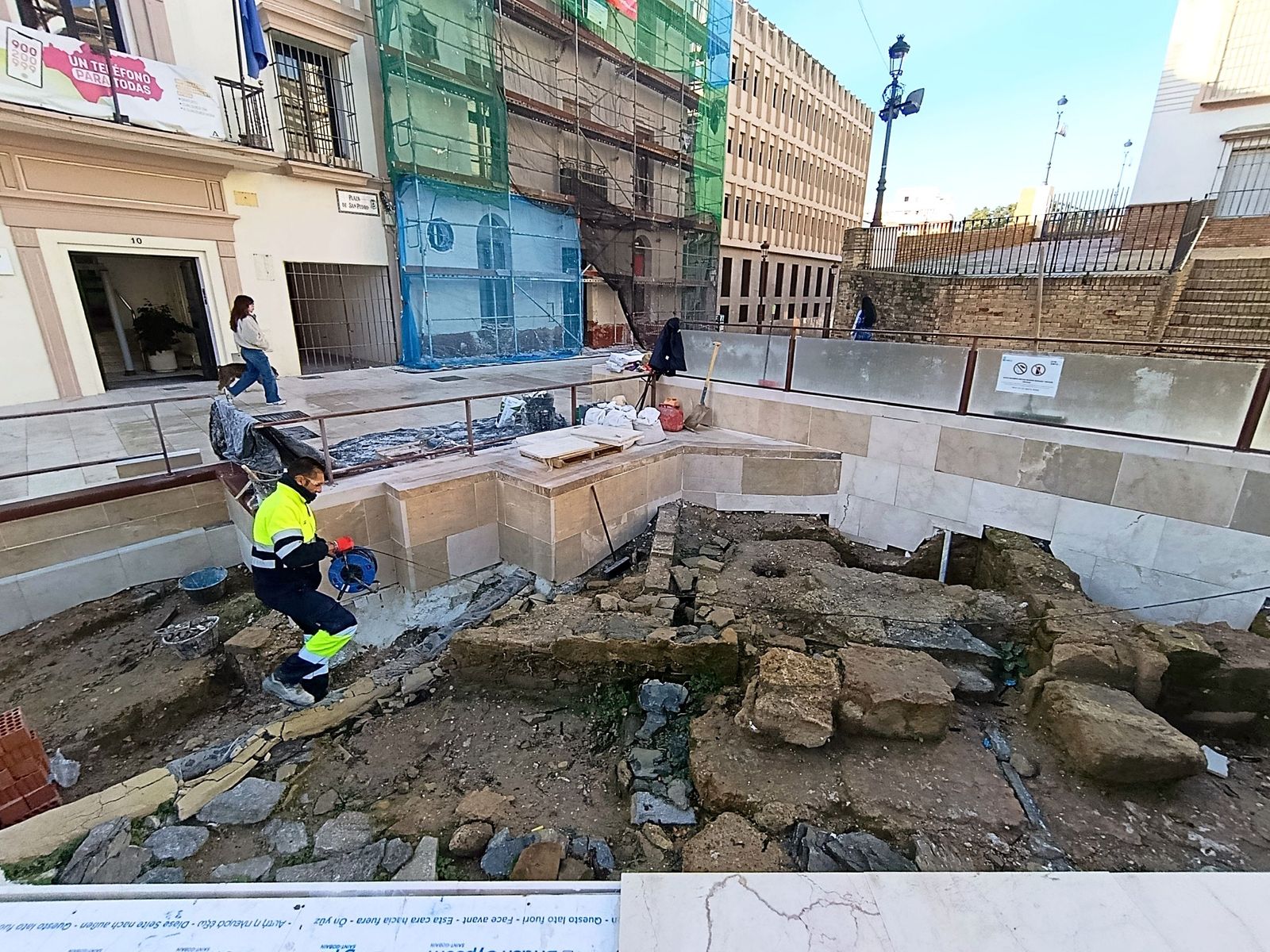 Fotografías de las obras de la puesta en valor de los restos arqueológicos de San Pedro