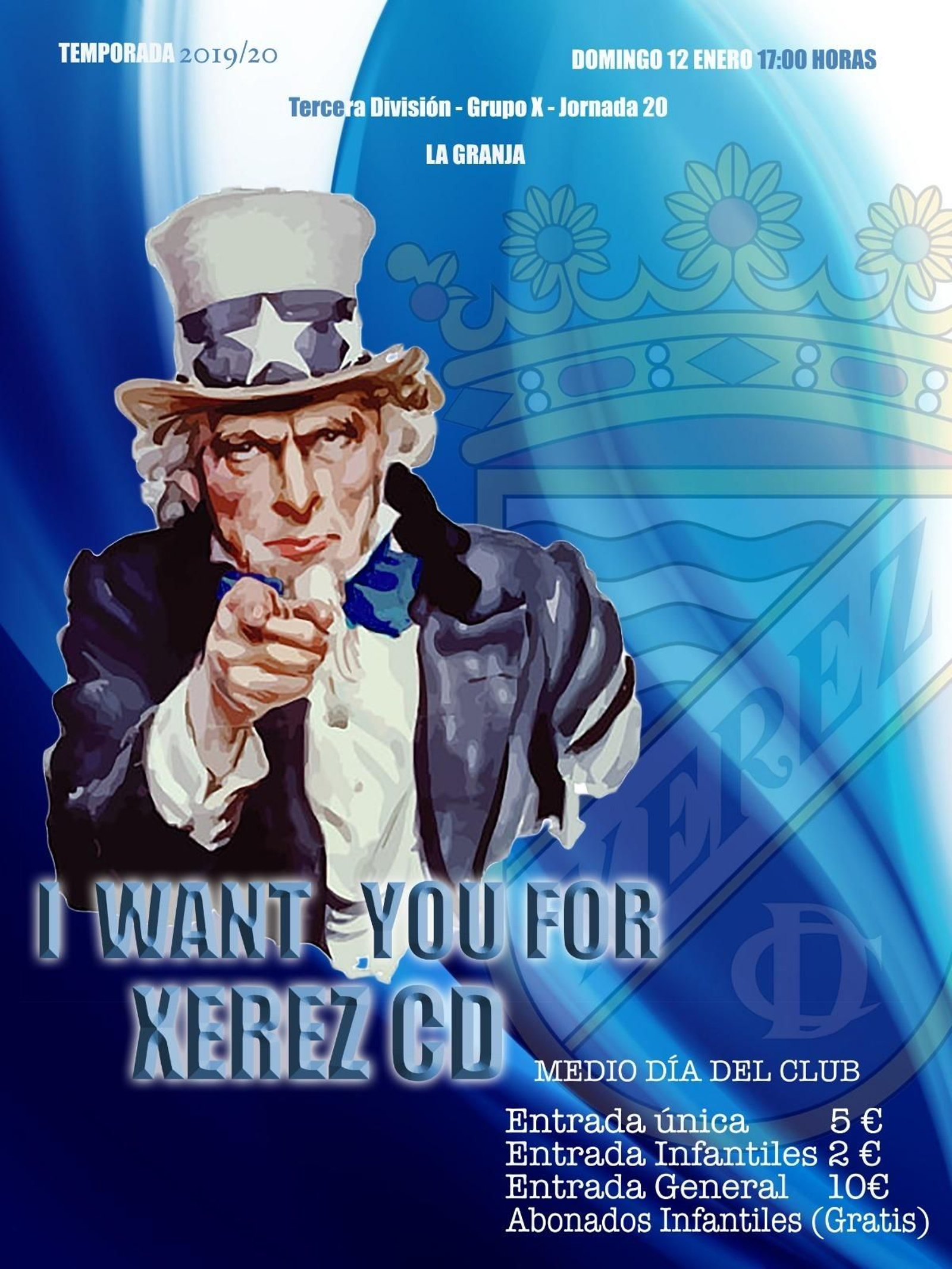 Cartel del encuentro del Xerez CD ante el Arcos CF.