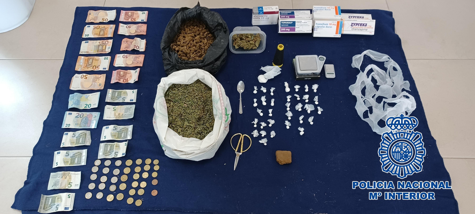 Material intervenido en Sanlúcar.