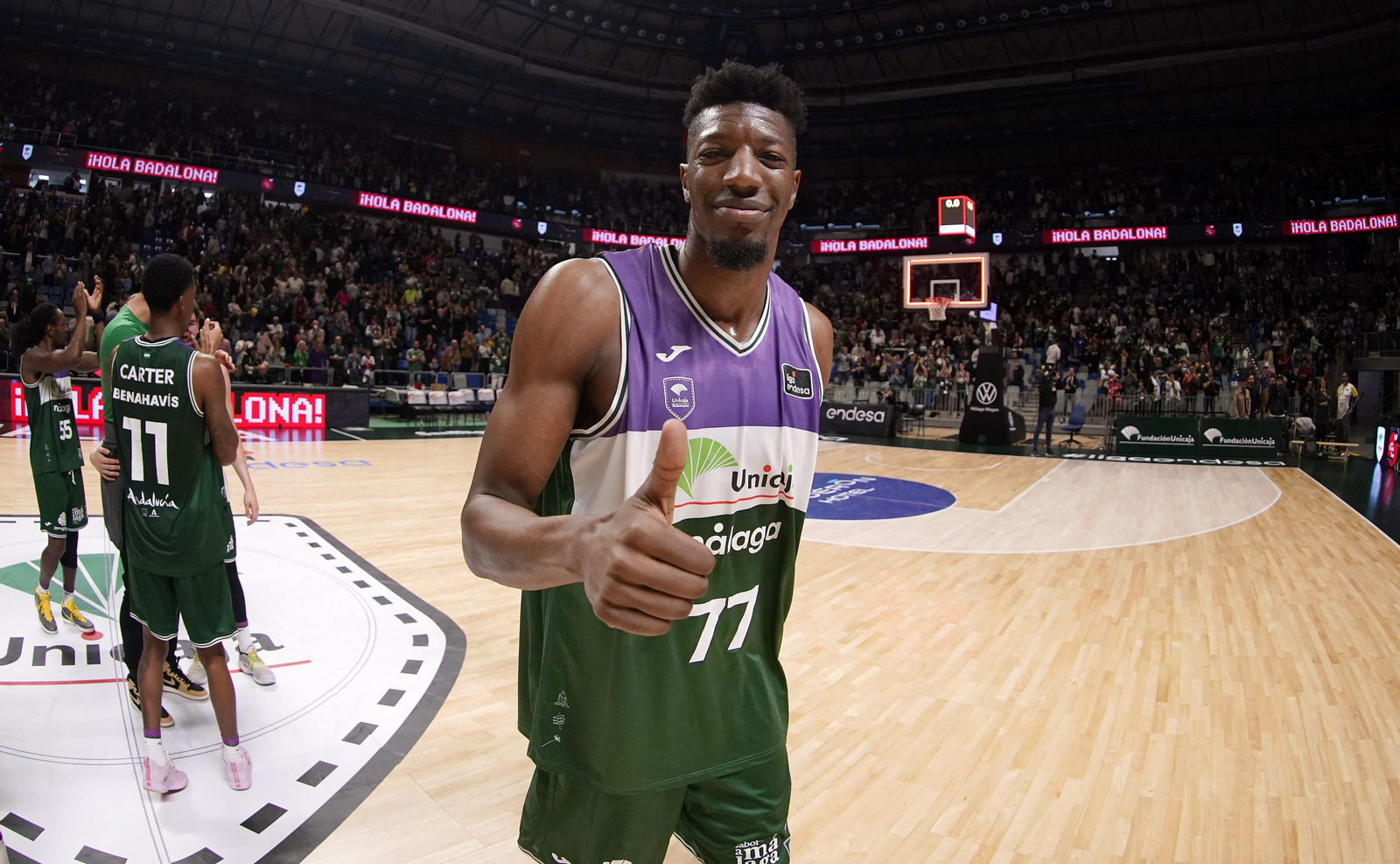 Yankuba Sima, en un partido con el Unicaja
