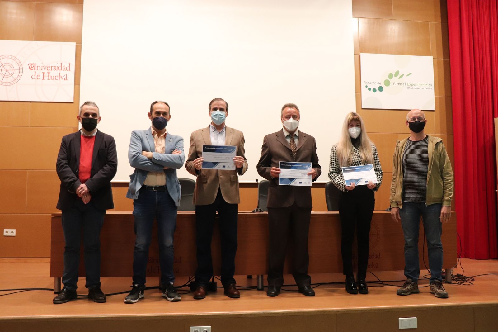 Entrega de los premios a iniciativas empresariales en la Universidad de Huelva.