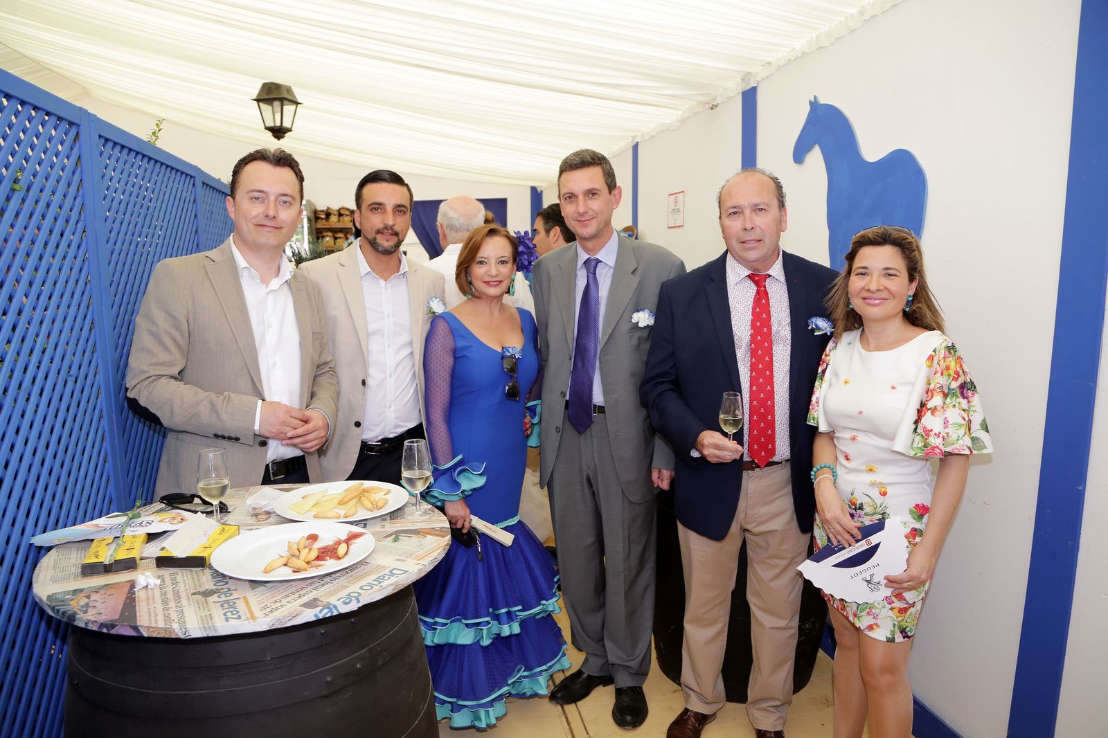 Santiago Galván, José Antonio Díaz, Mila Pérez, Miguel Berraquero,  Benjamín Sánchez y la interventora del Ayuntamiento de Chiclana.