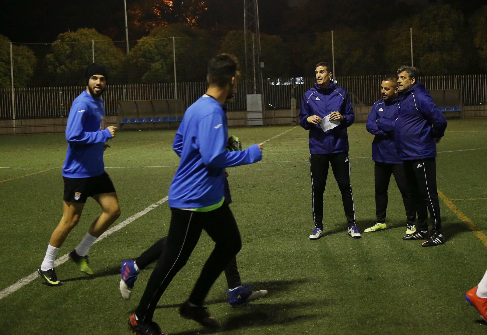 Imágenes del primer entrenamiento de Calle, nuevo entrenador del Xerez CD