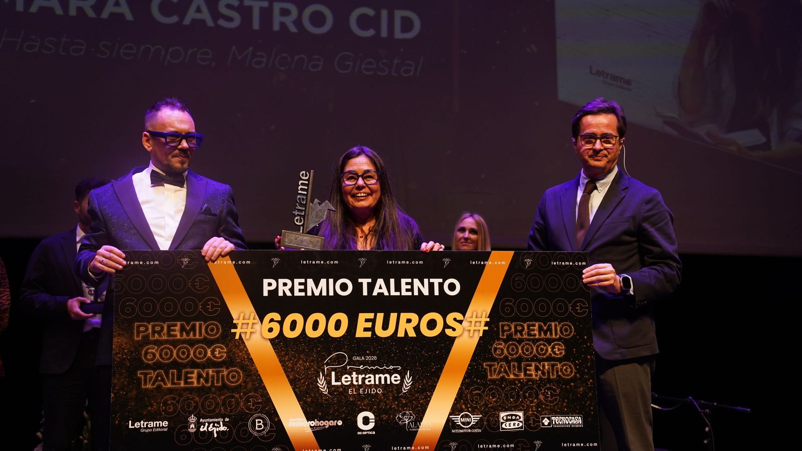 Luis Muñoz, Amara Castro y Francisco Góngora.