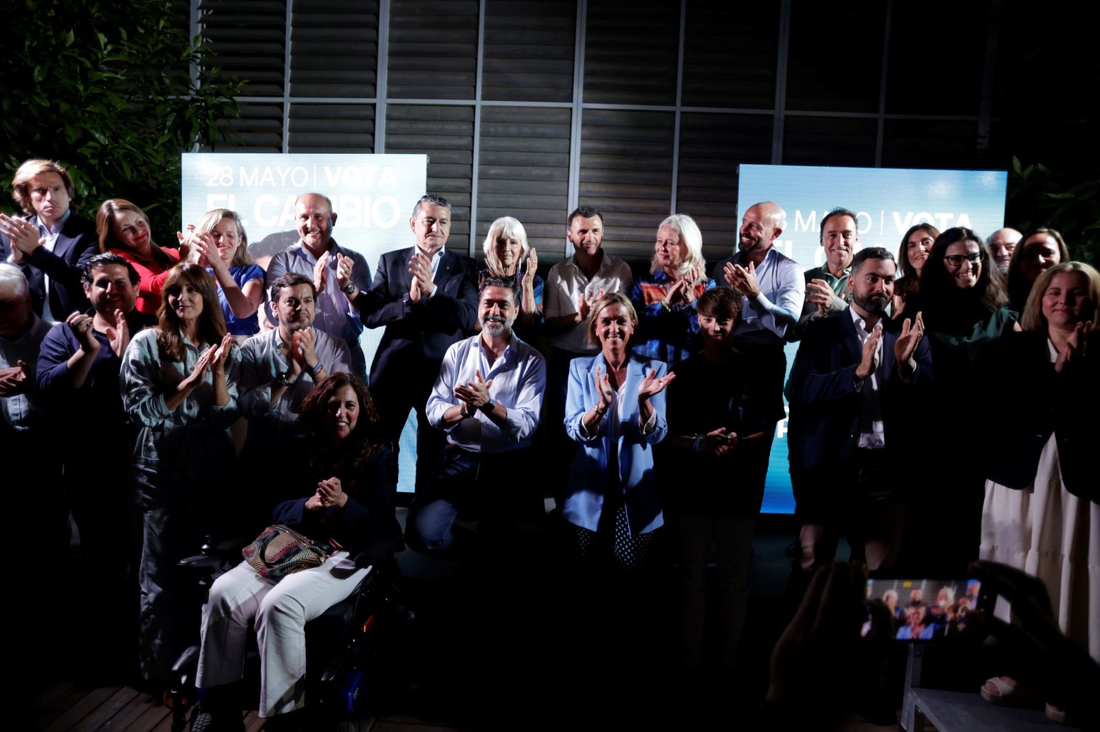 Miembros de la candidatura del PP y algunos cargos del partido, en el acto en el ECCO.