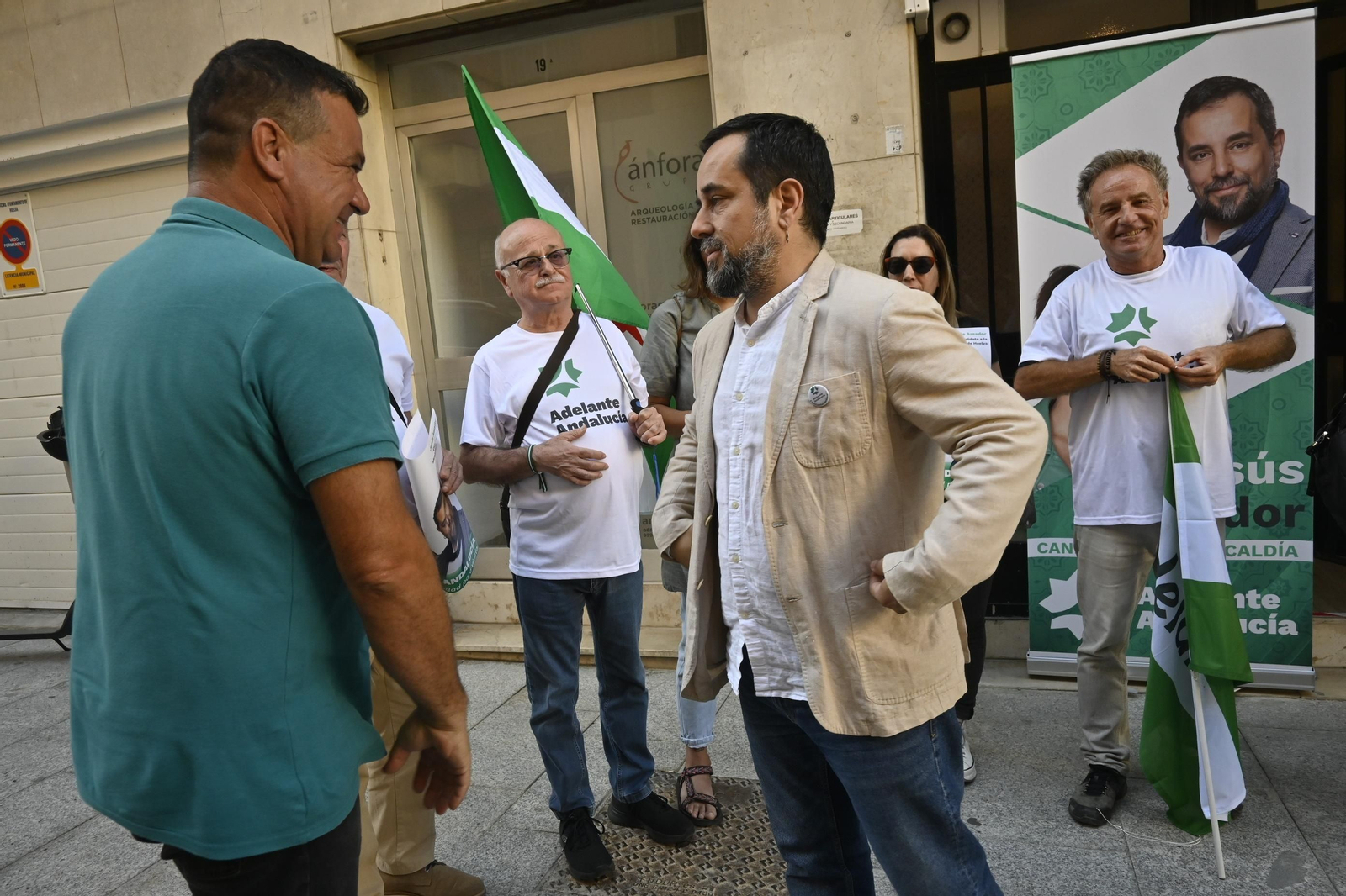 Elecciones Municipales Huelva 2023: Imágenes del acto de inicio de campaña en la sede de Adelante Andalucía