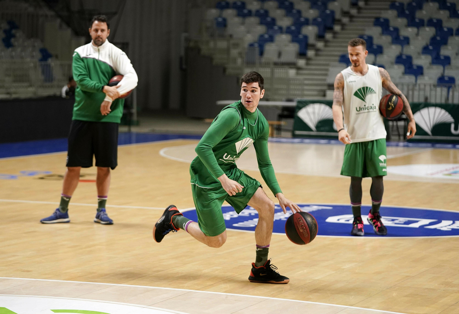 El primer día de Darío Brizuela en el Unicaja, en fotos