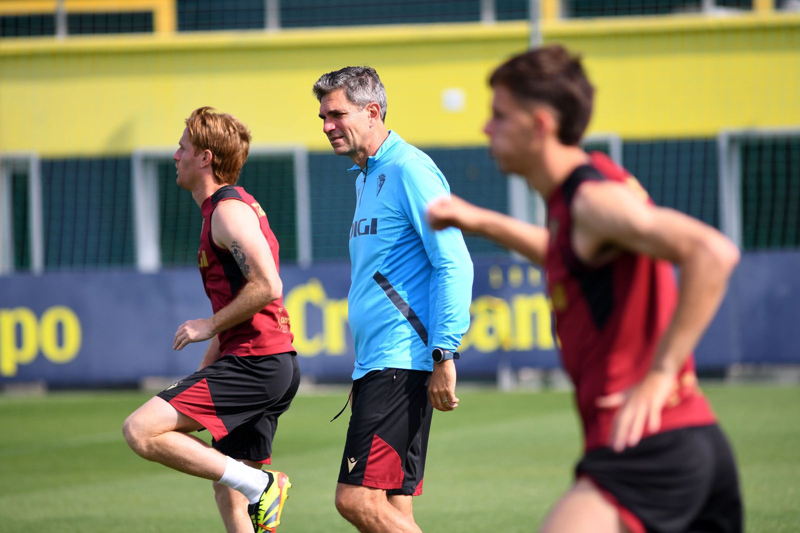 Pellegrino en el entrenamiento del lunes.