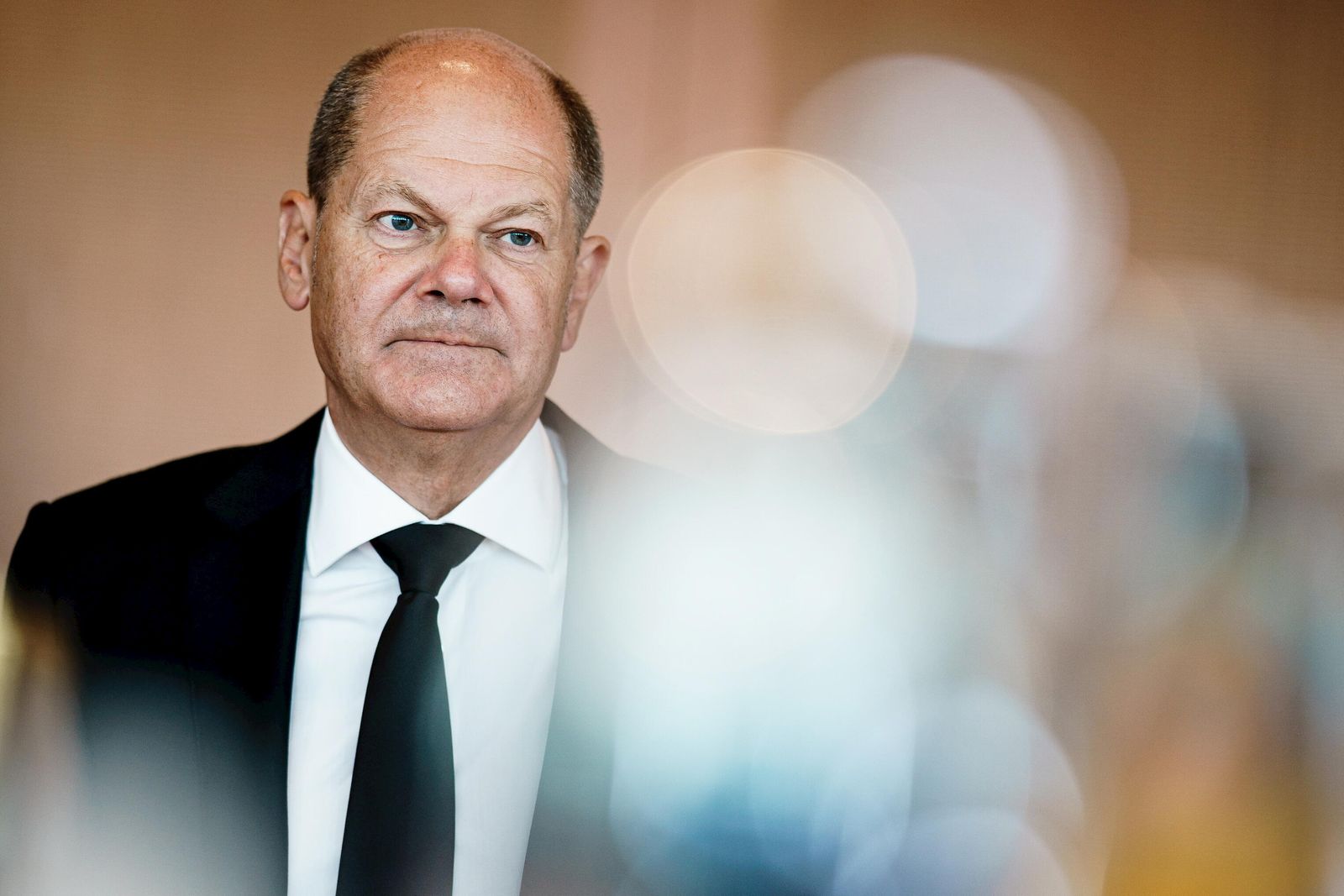 El canciller  alemán, Olaf Scholz, durante el inicio de la reunión semanal del Gabinete Federal alemán