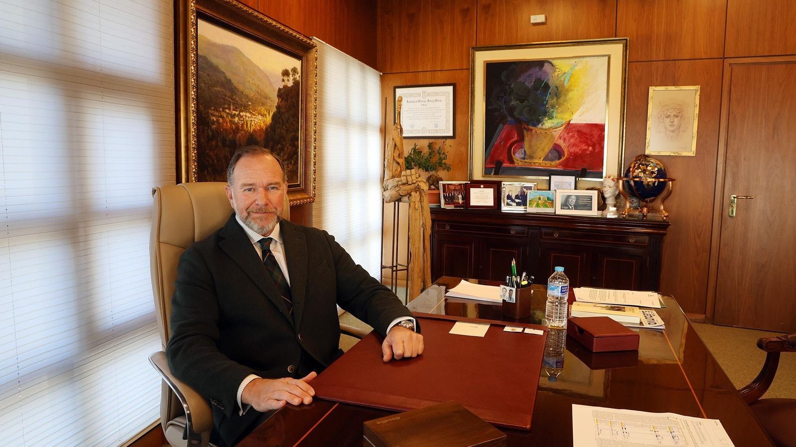 José Luis García-Palacios Álvarez, en su despacho de la Caja Rural del Sur.