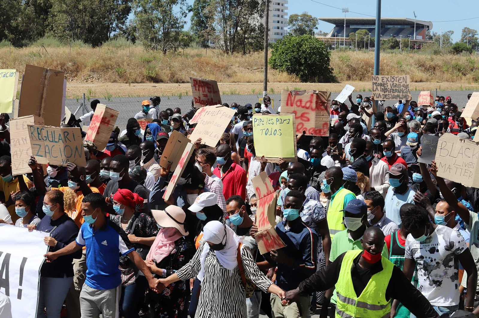 Imágenes de la manifestación por la regularización de inmigrantes