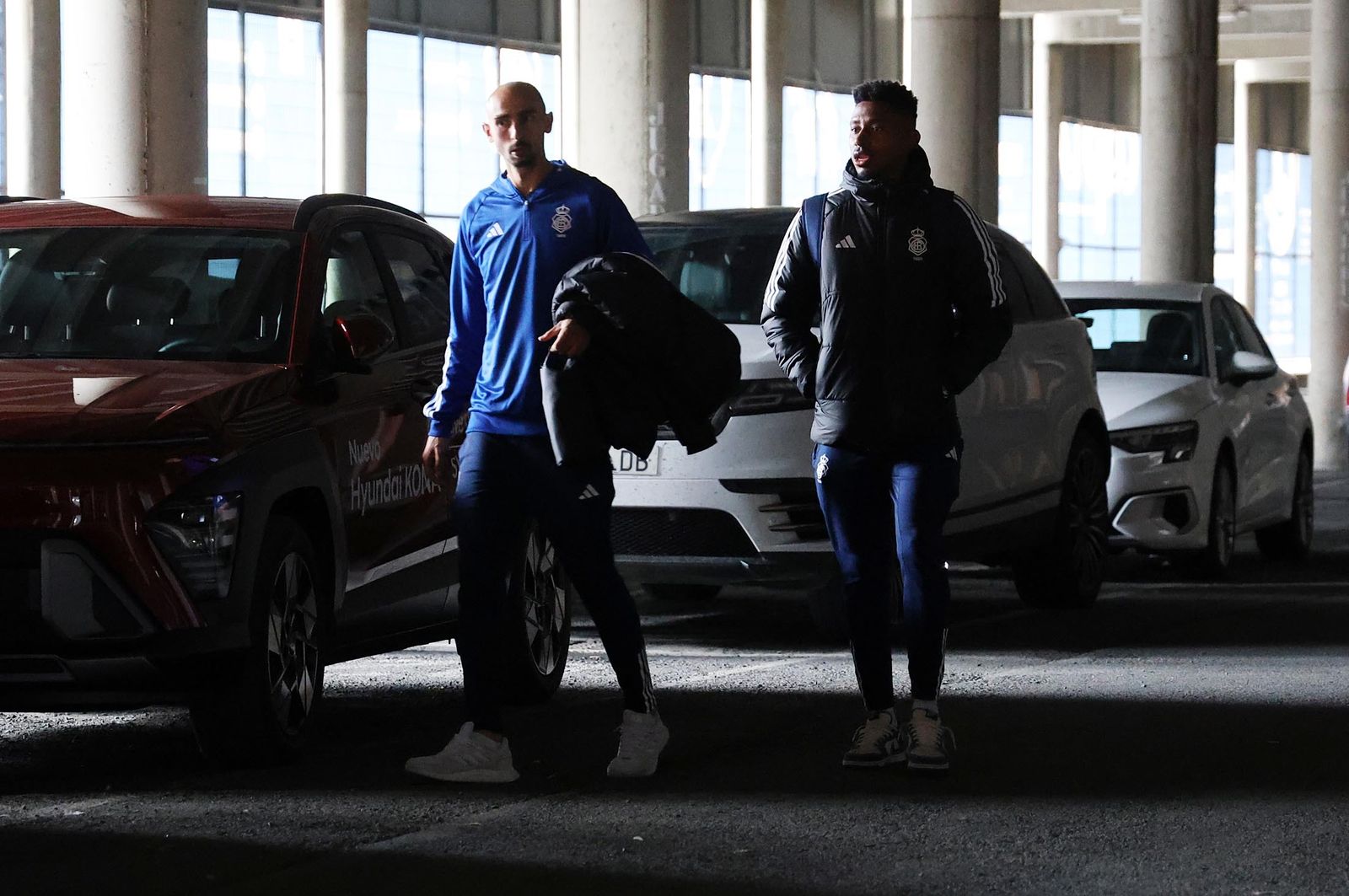 Imágenes de la salida del Recreativo de Huelva a Murcia