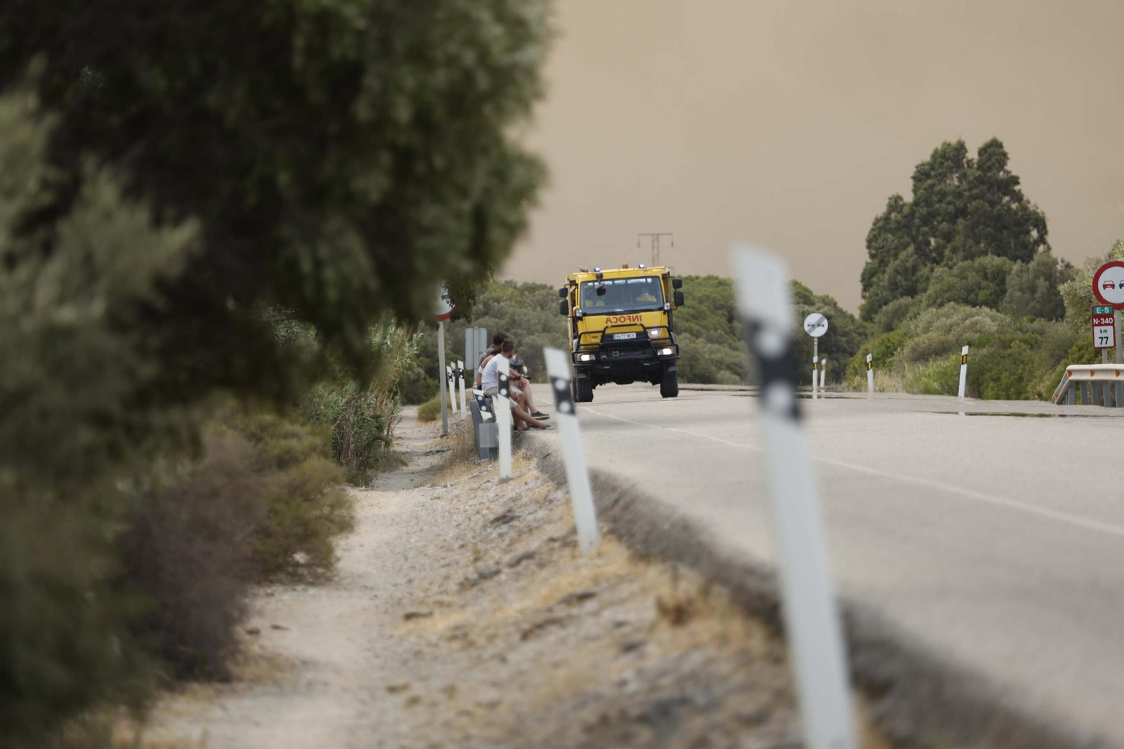 Las fotos del incendio forestal entre la Torre y Valdevaqueros en Tarifa