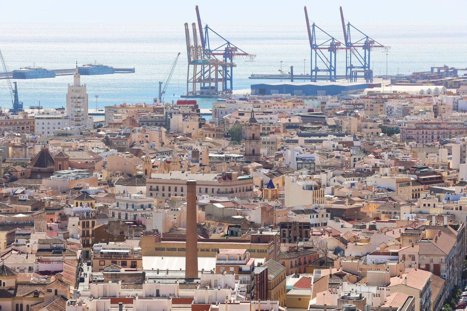 Vista de viviendas de la zona del centro histórico de Málaga.