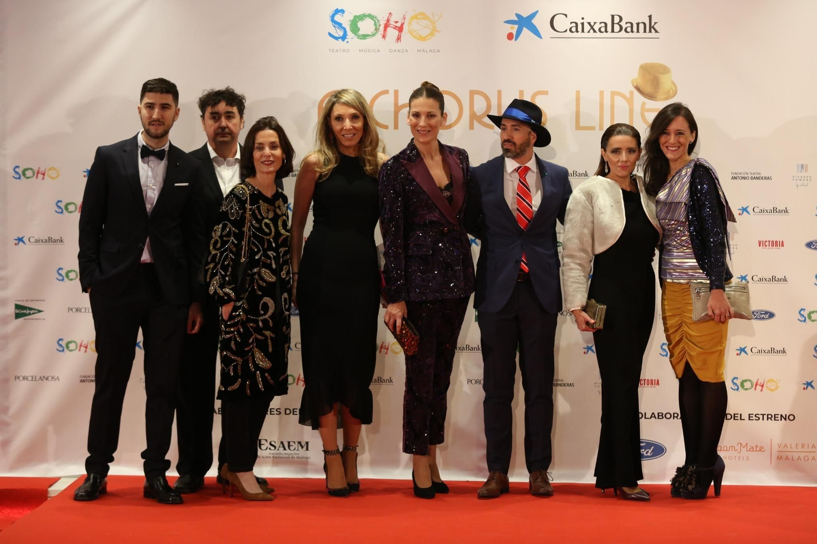 La alfombra roja de la inauguración del Teatro del Soho.