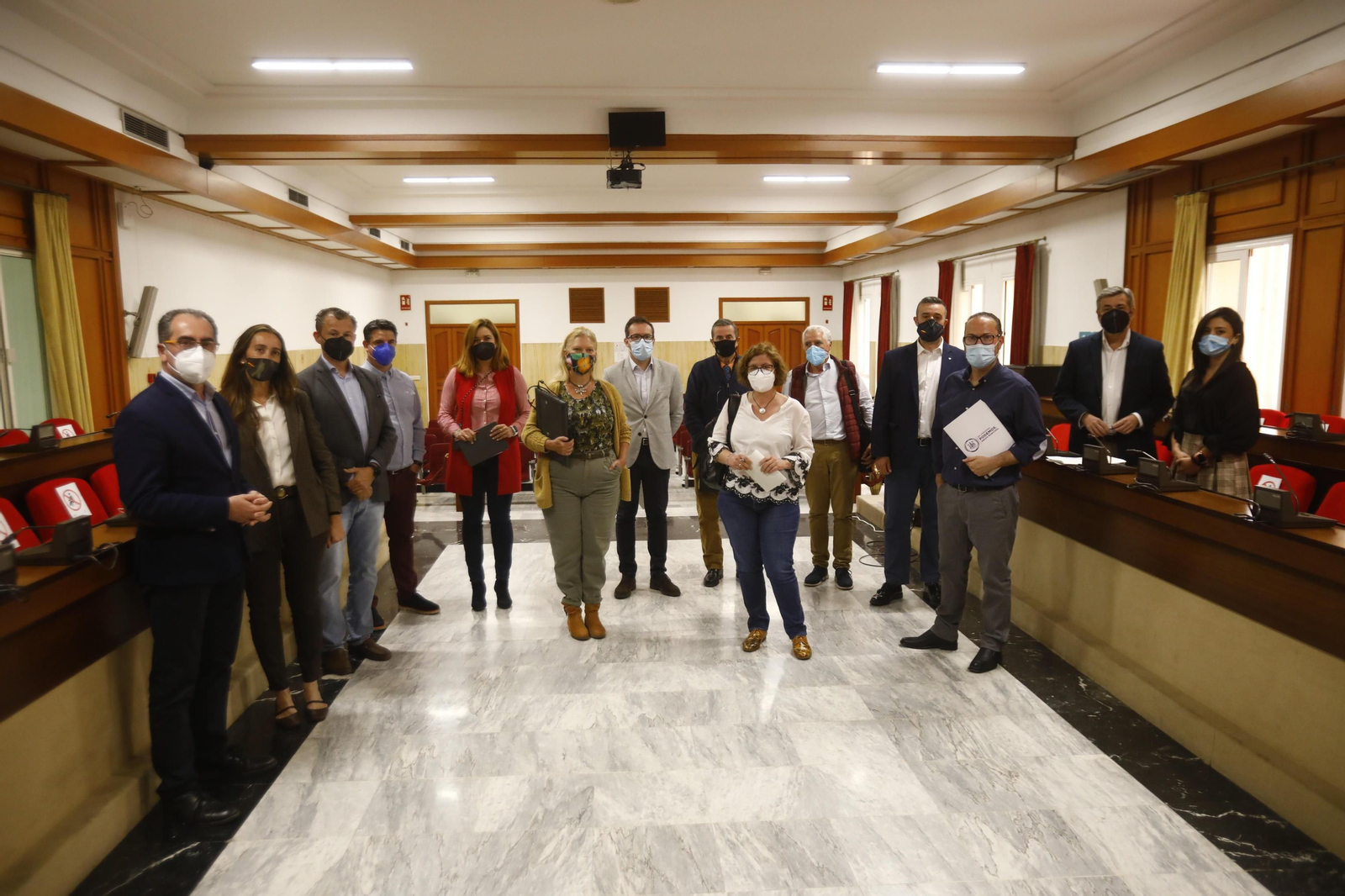 Los concejales que integran la comisión de investigación, cuando se puso en marcha en abril de 2021.
