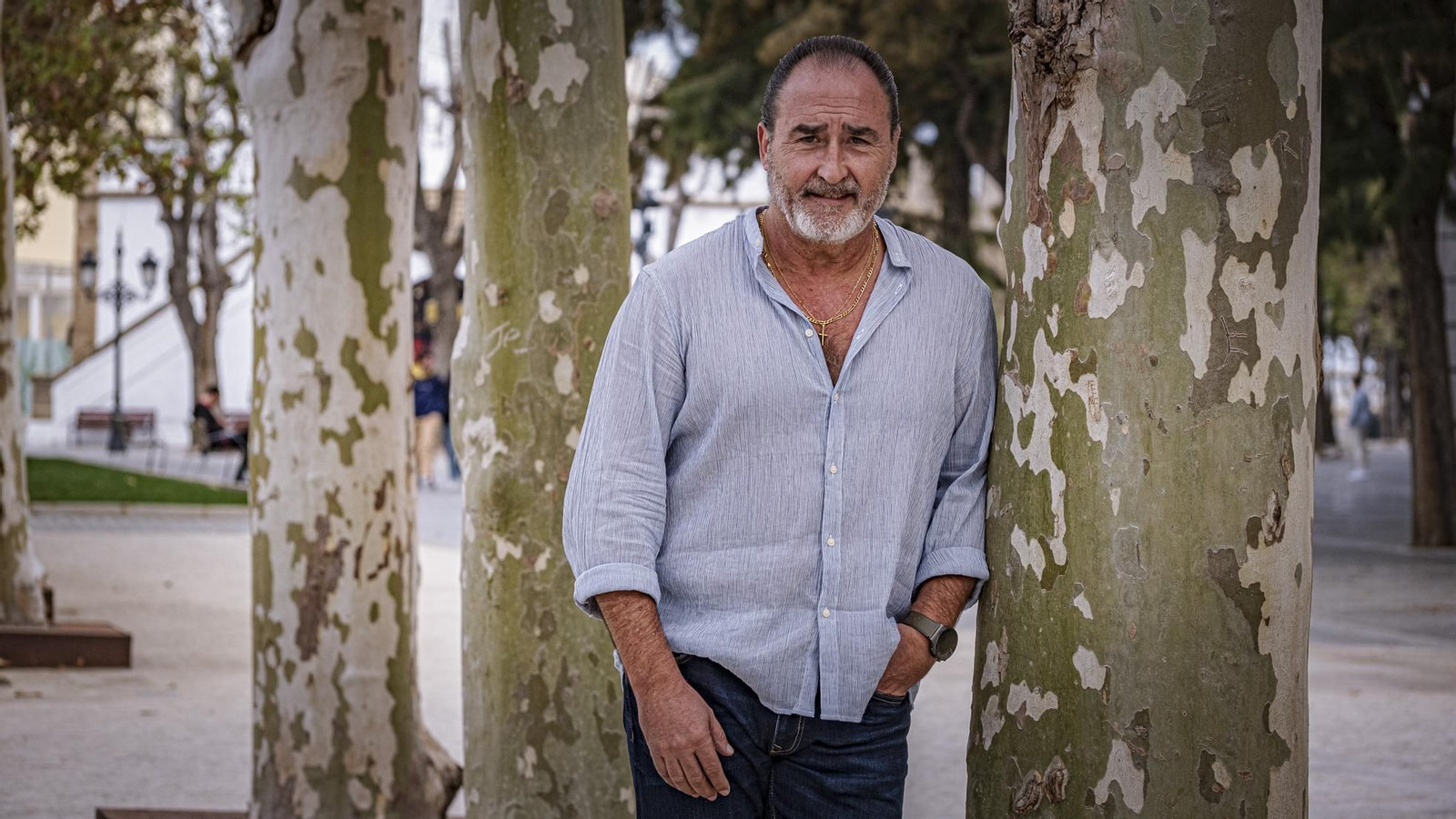 Juan Manuel Rodríguez ‘Paquichi’ en la plaza de España.
