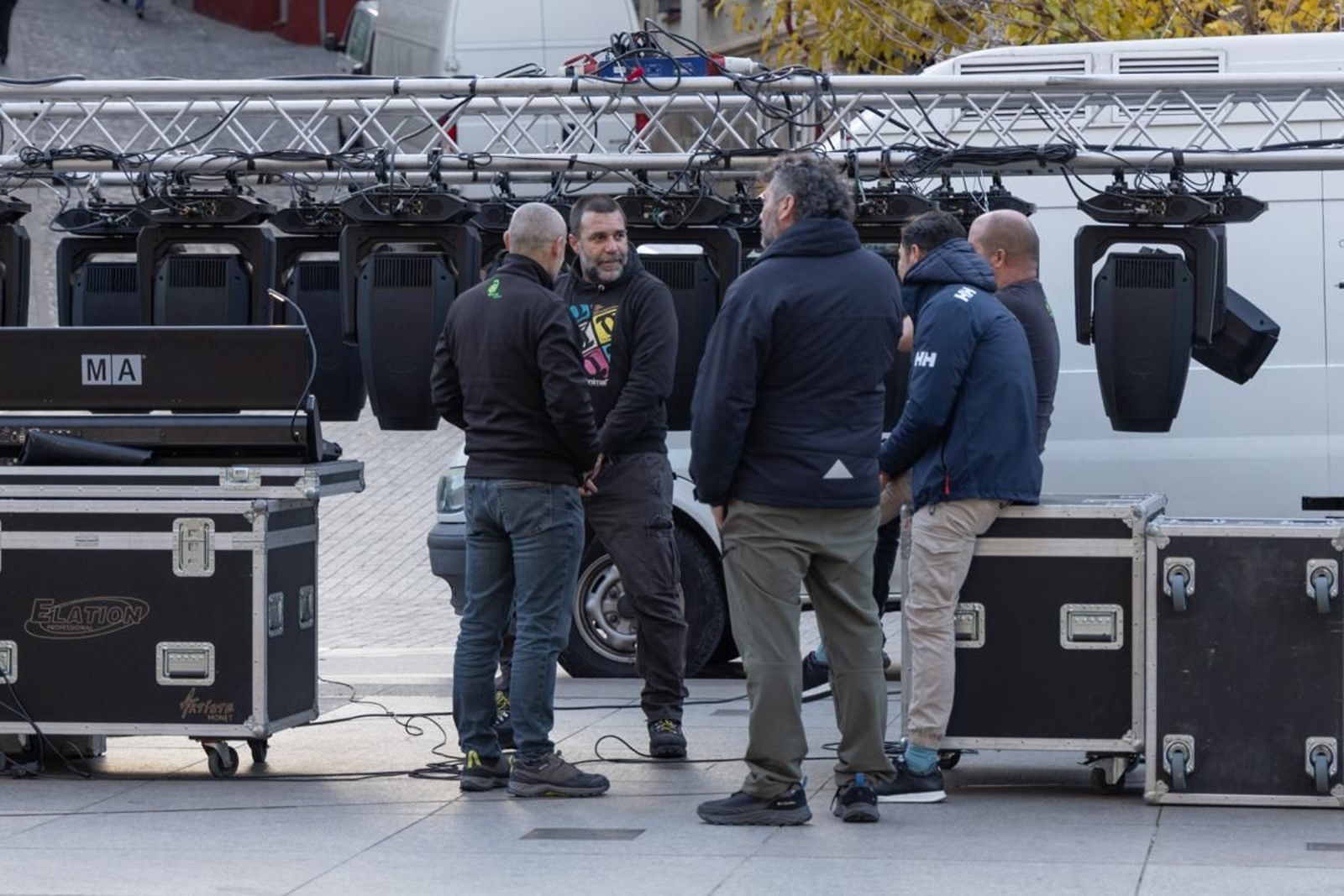 El trabajo tras las campanadas de Canal Sur en la Plaza de Santa María