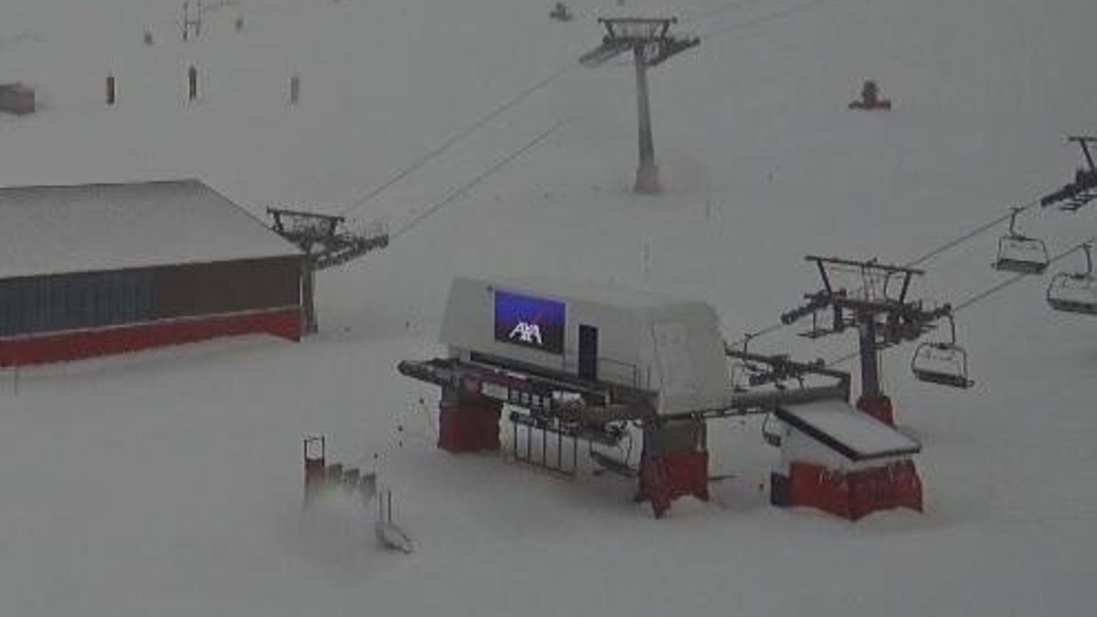 Imagen de esta mañana de las cámaras de la estación de esquí.