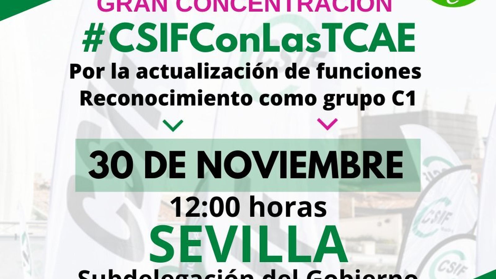 Cartel manifestación.