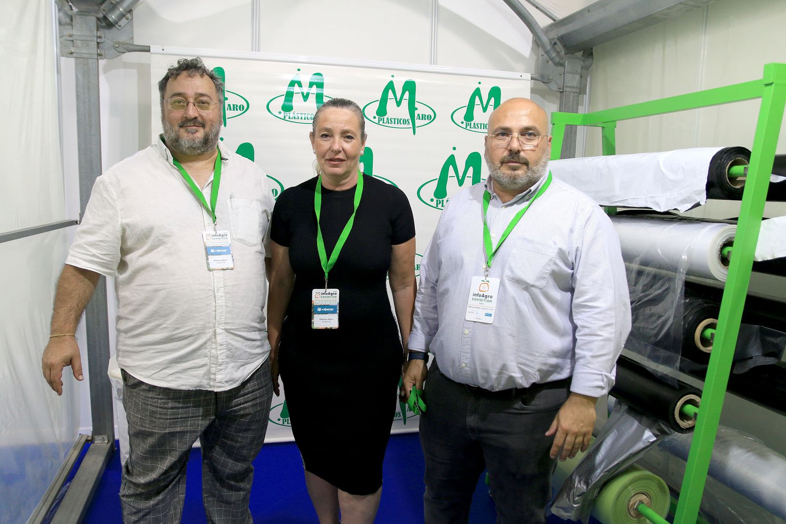 Los responsables de Plásticos Maro, en Infoagro Exhibition.