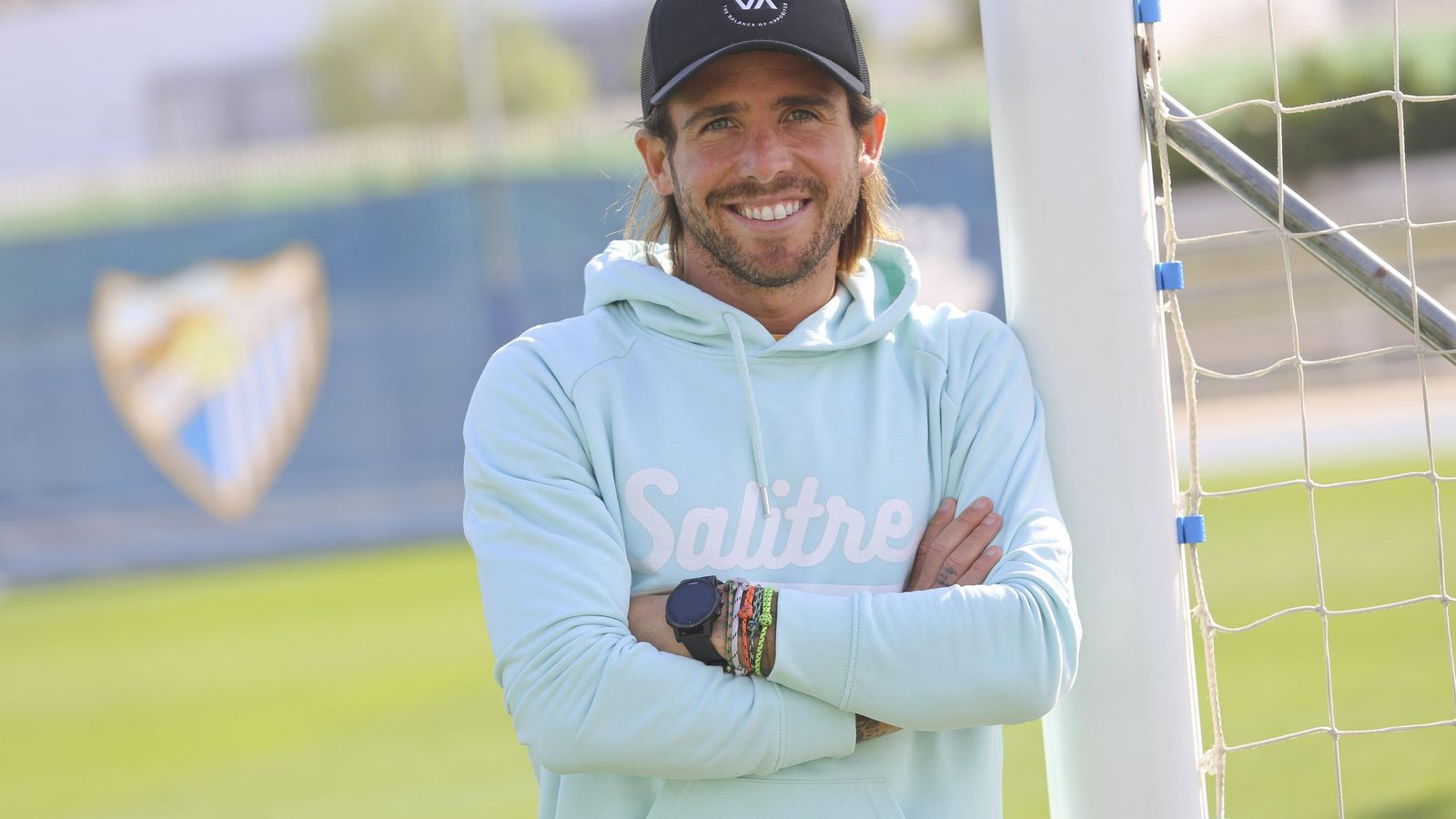 Aarón Ñíguez, sonriente en el Ciudad de Málaga