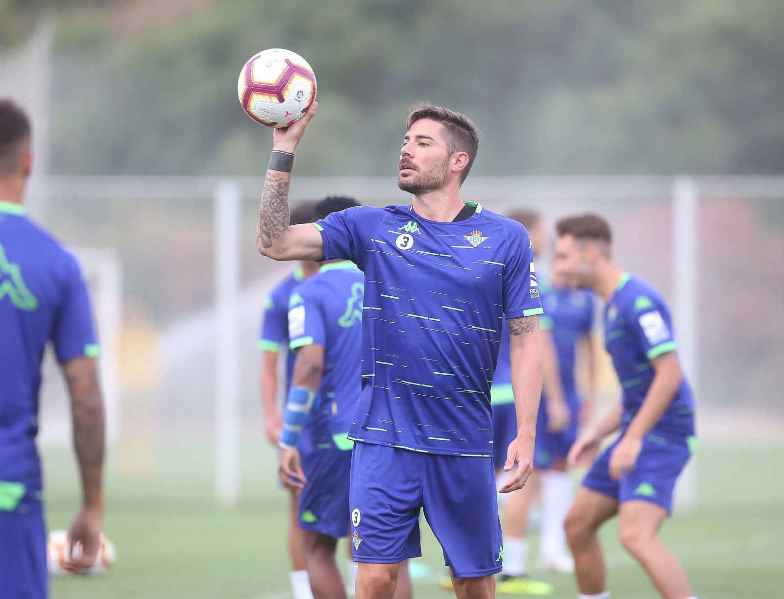 Javi García, durante un entrenamiento en Montecastillo.