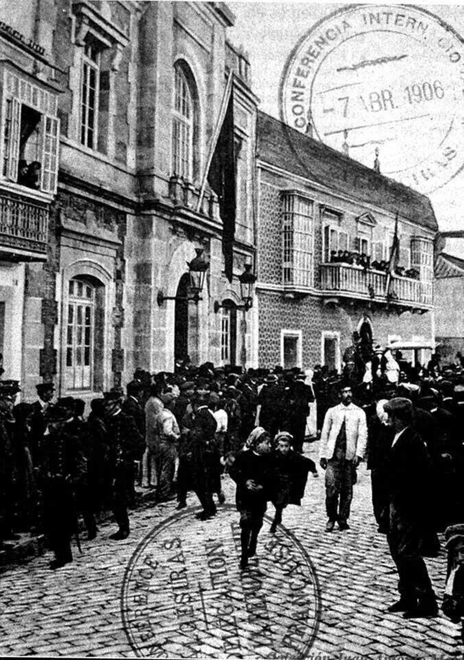 La calle Convento en 1906. La calle Convento en 1906.