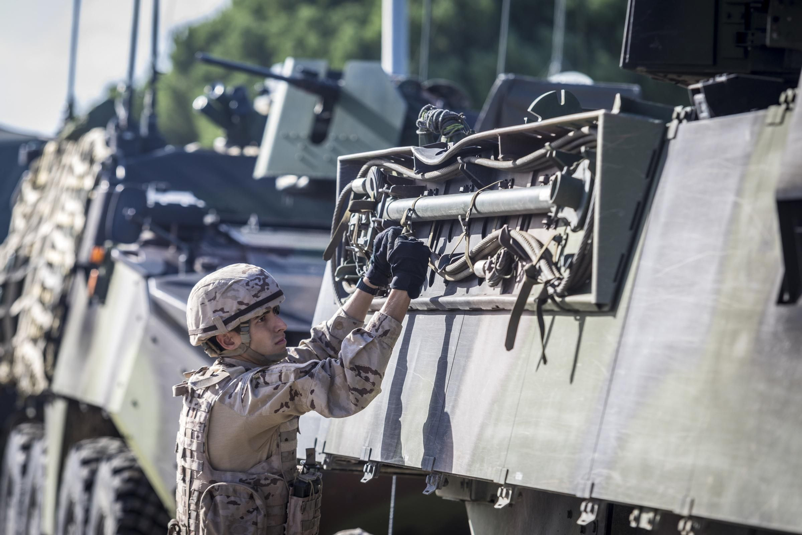 Adiestramiento de Infantería de Marina durante el ejercicio FTX-FIM 18 en la base de Rota