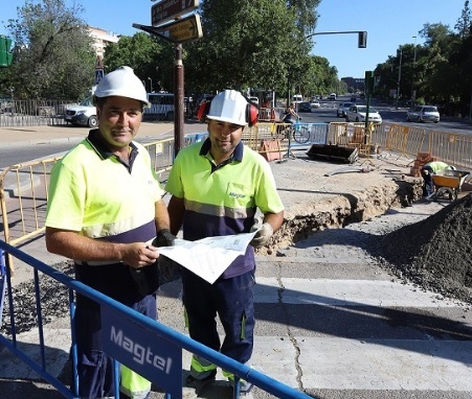 Trabajadores de Magtel durante su jornada laboral.