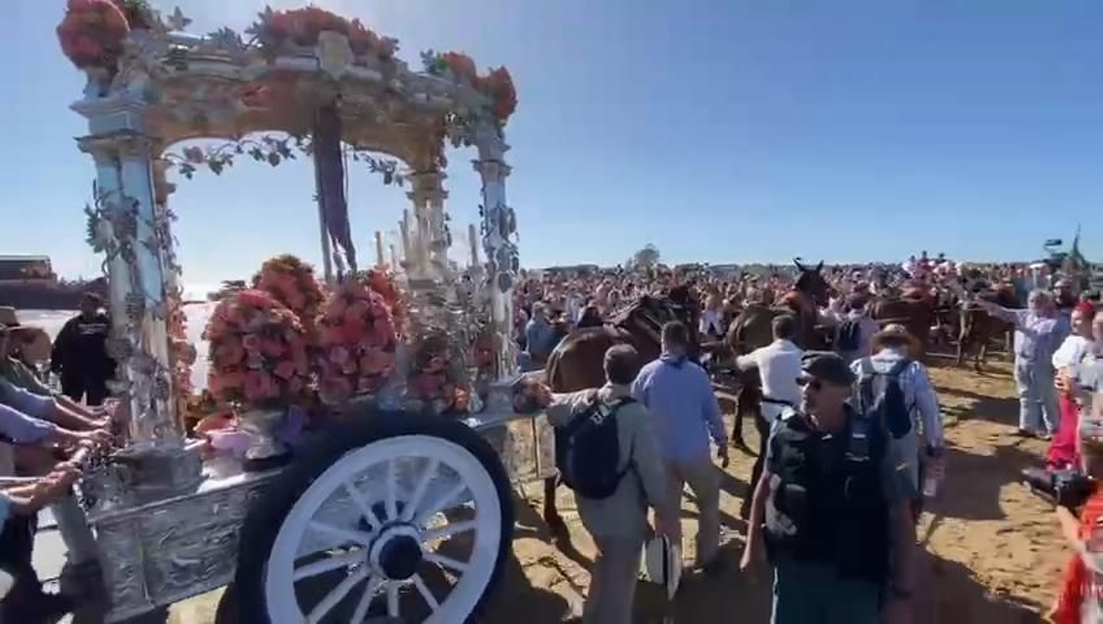 La hermandad del Rocío de Jerez ya está en el Coto de Doñana