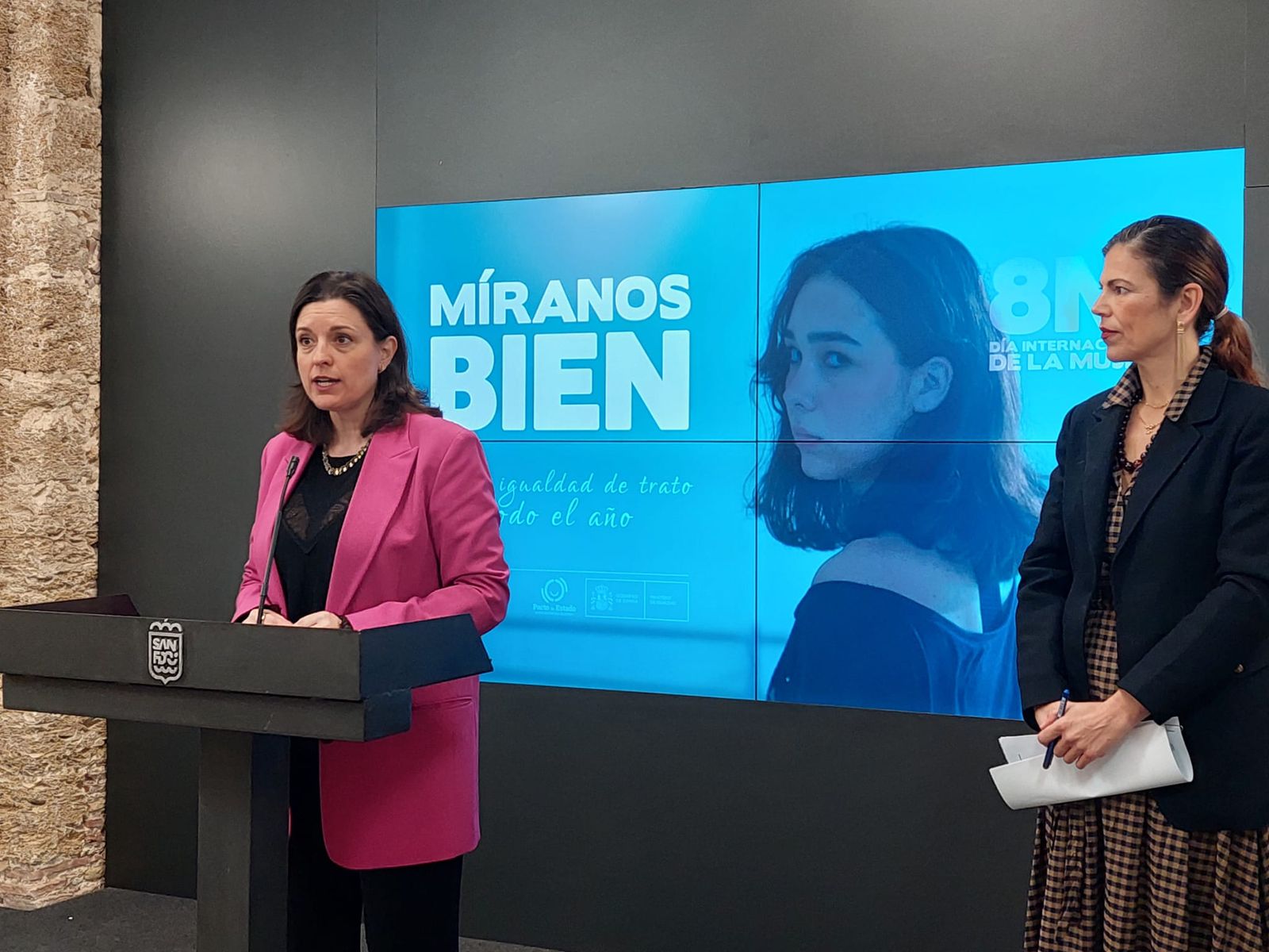 Cavada y Blanco, durante la presentación del programa.