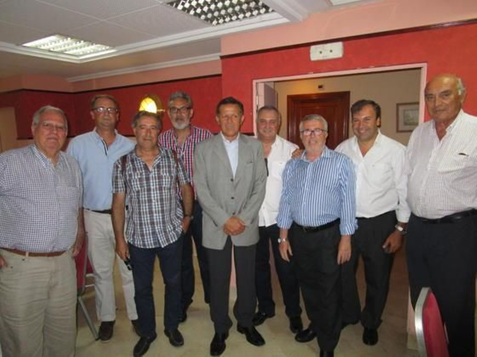 Salvador Repeto, Jaime Macpherson, Diego Camacho, José Luis Blanco Paco Suardiaz, Claudio Garrido, José Luis Macho, Rafael Fernández y  Juan Bernal.

Foto: Ignacio Casas de Ciria