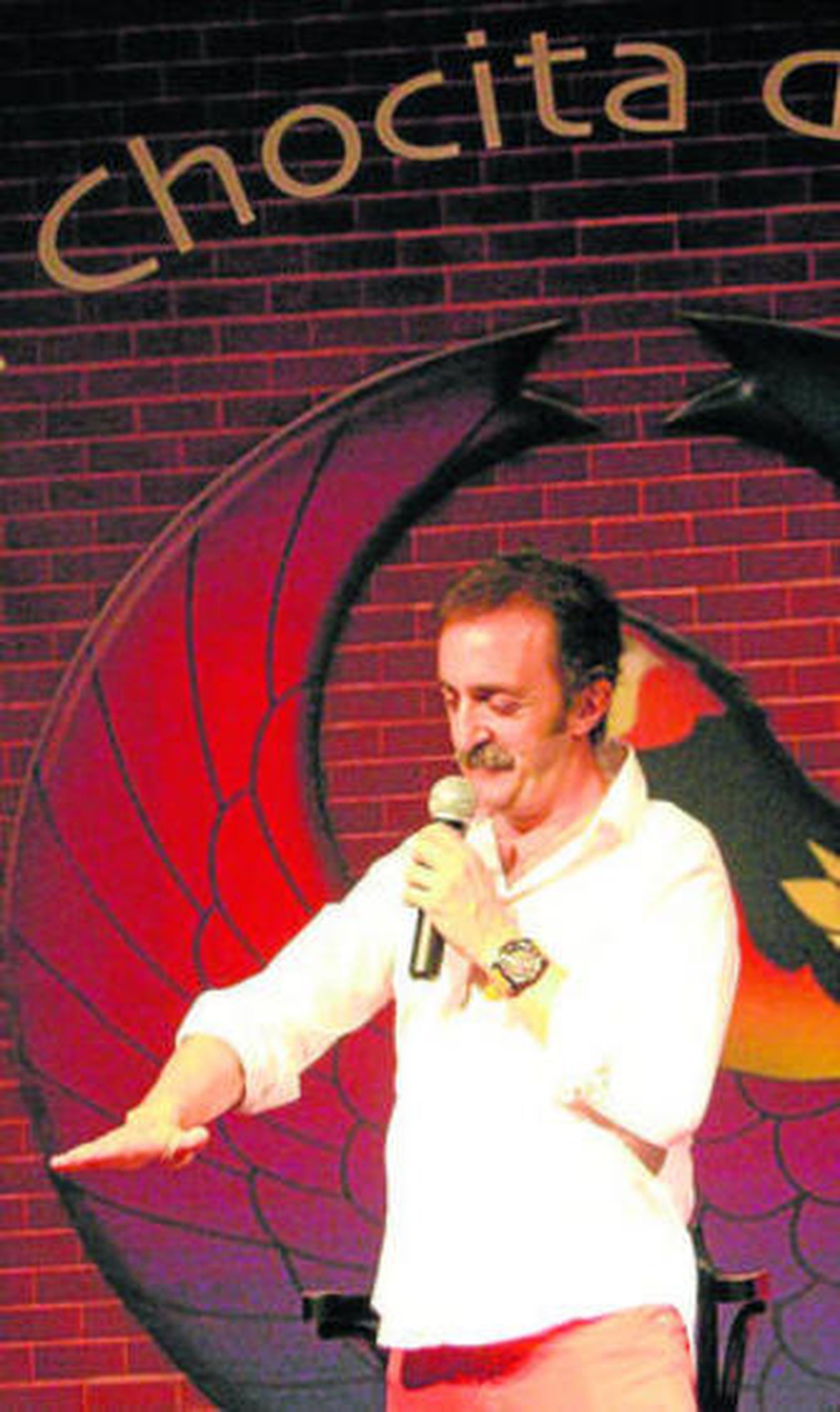 Santi Rodríguez, durante su gran actuación.