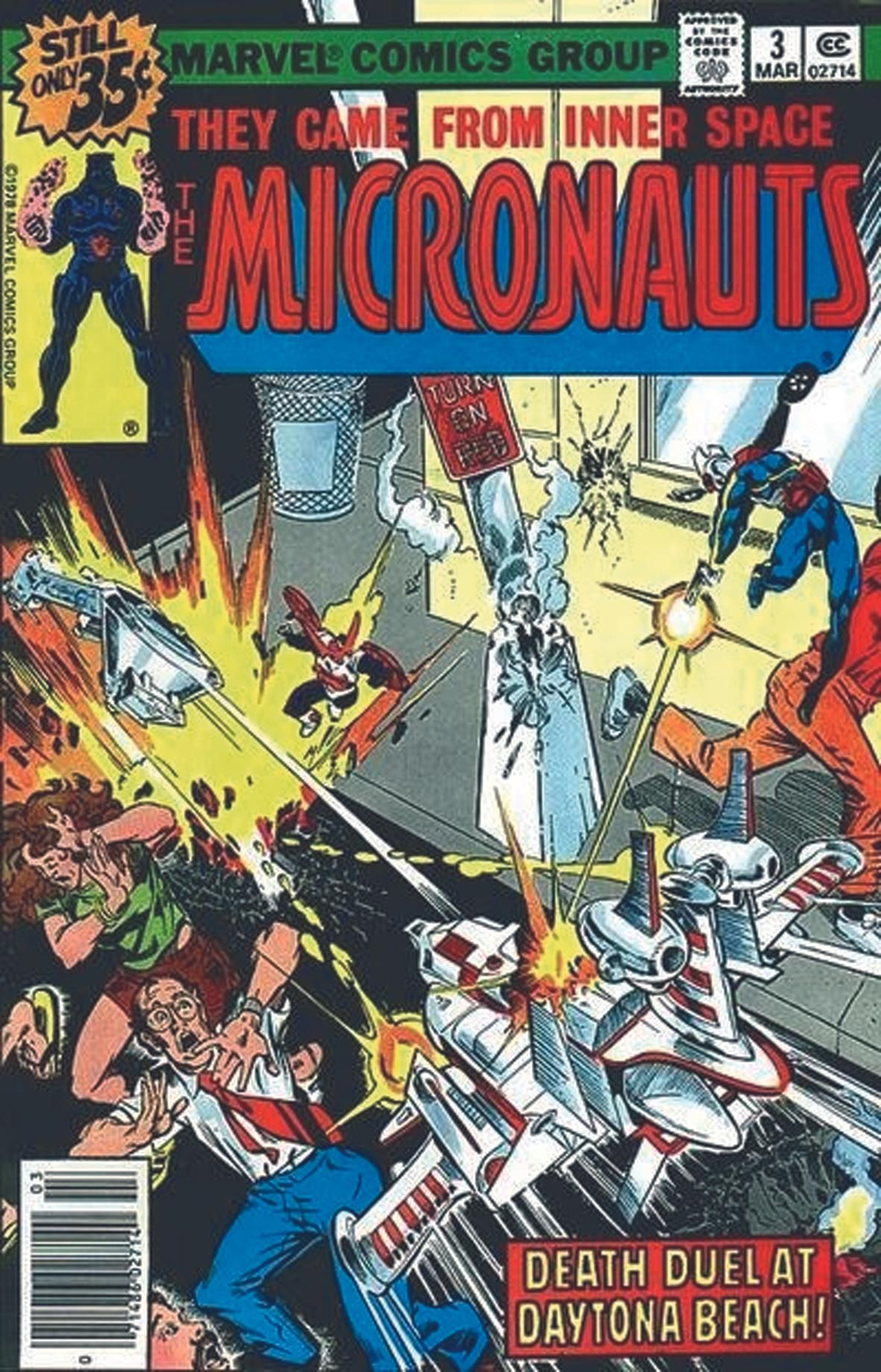 Portada de The Micronauts n.º 3. Portada de The Micronauts n.º 3.