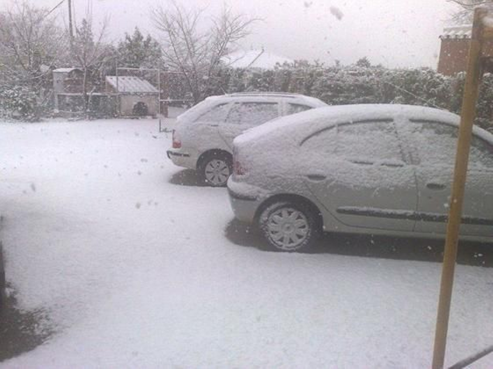 Nieve en Lora del Rio./ Luis Valverde Parrondo