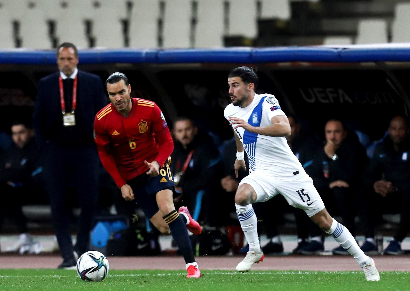 Las imágenes del Grecia-España de clasificación para el Mundial de Catar 2022