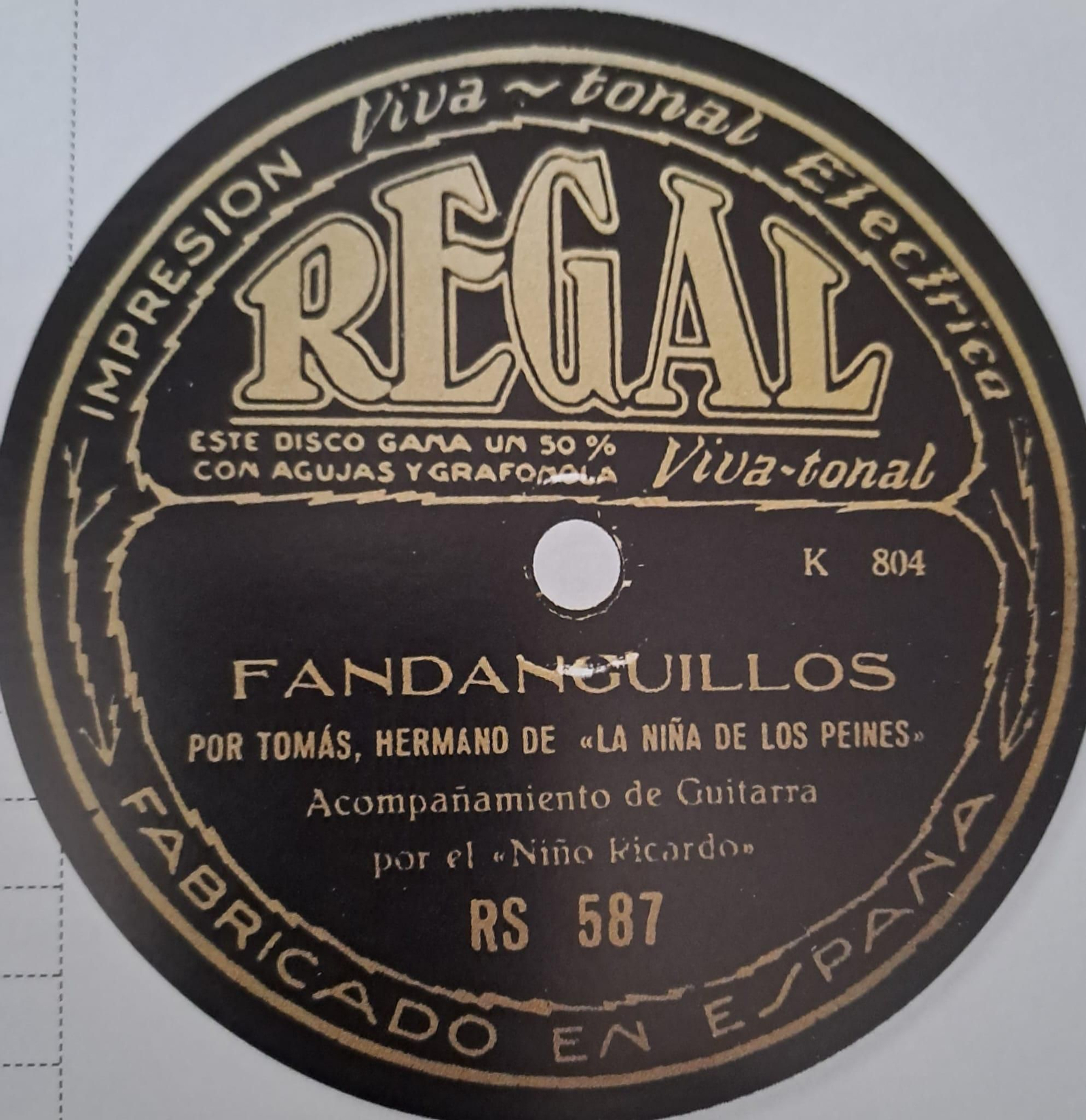 4. Disco de Fandanguillos, 1927.