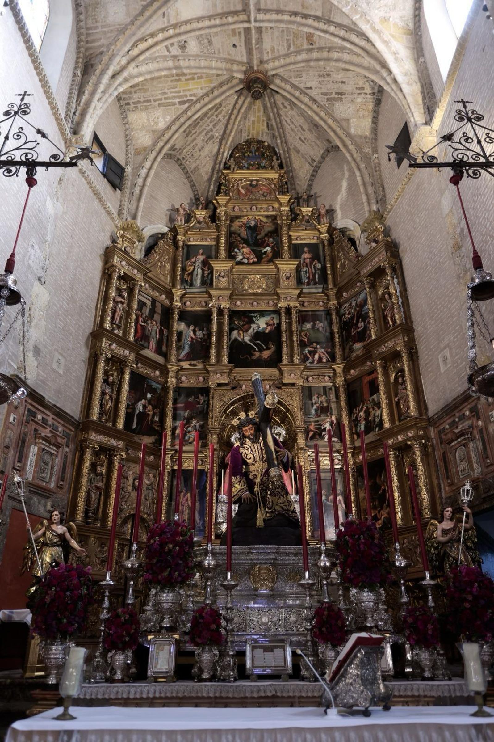 Altar de quinario del Cristo de las Tres Caídas en Santa Ana