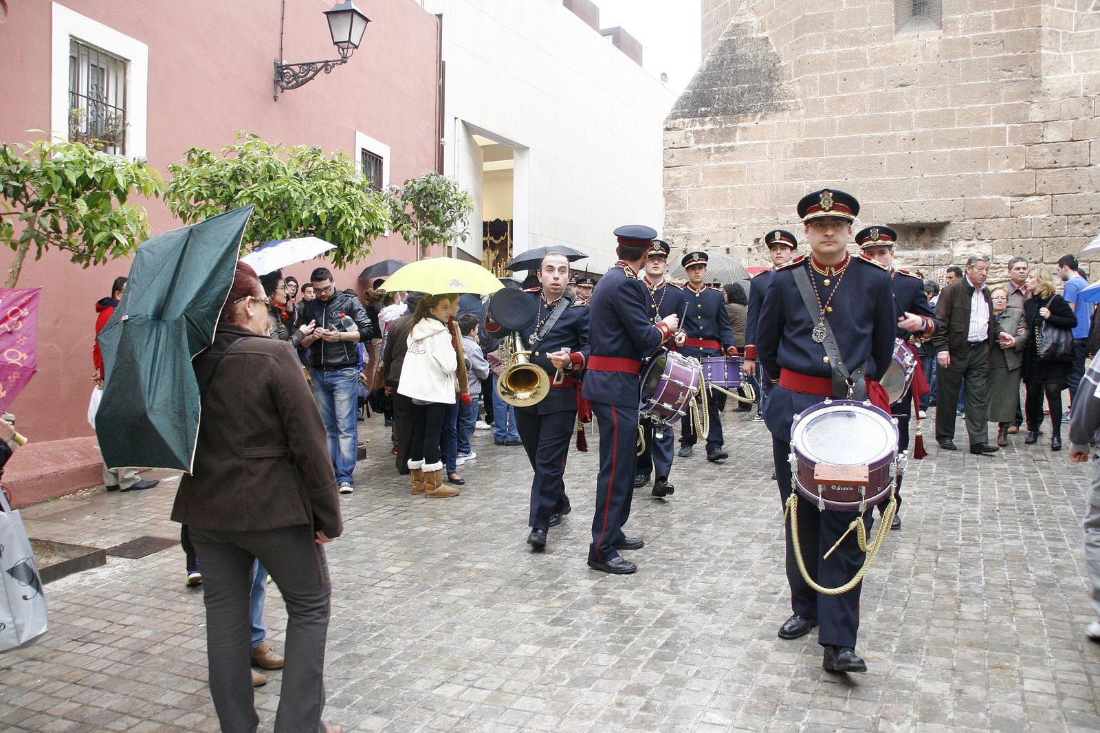 Procesión suspendida por la lluvia en Almería en el año 2012.