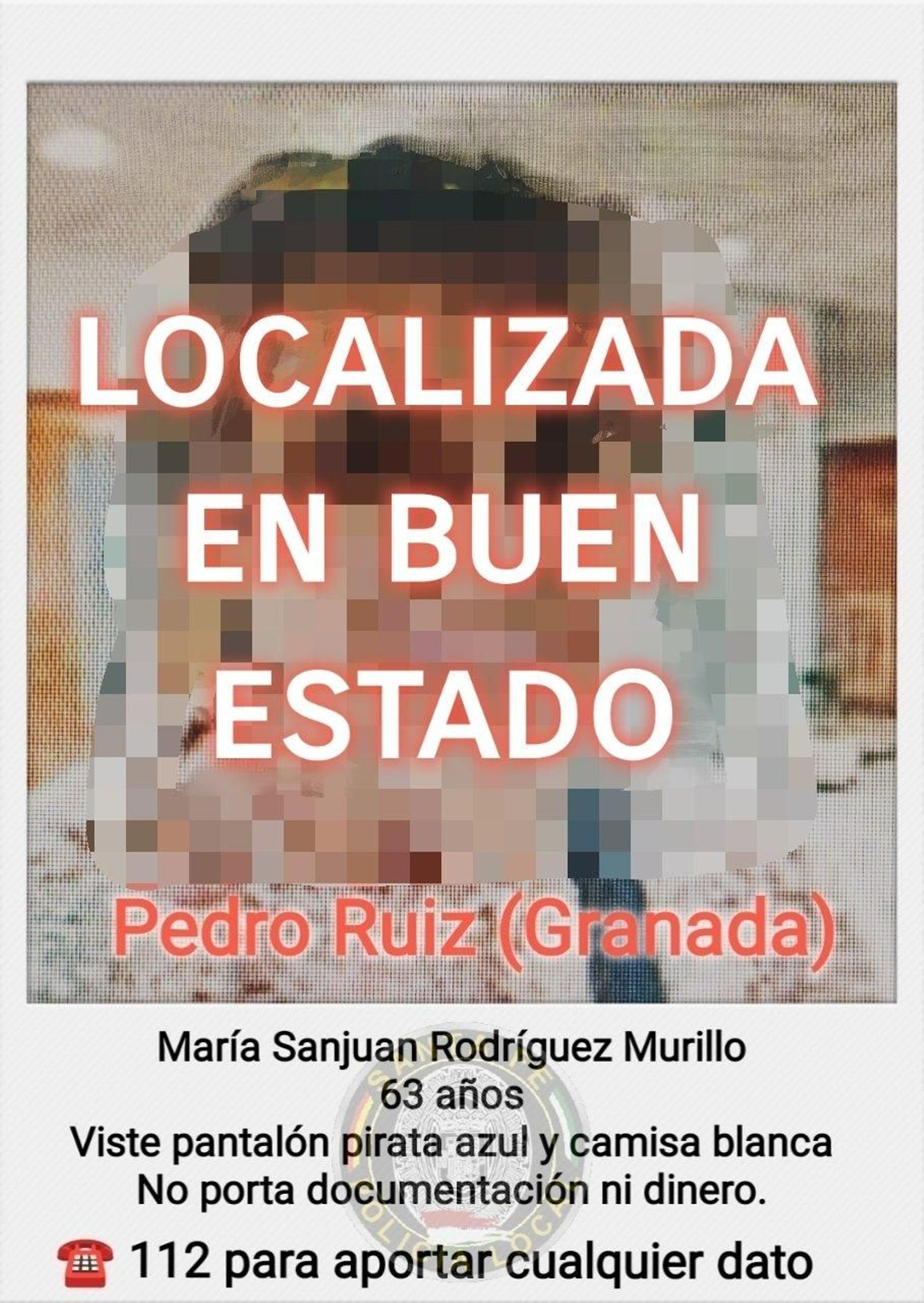 Imagen difundida por las redes sociales de la Policía Local de Santa Fe.