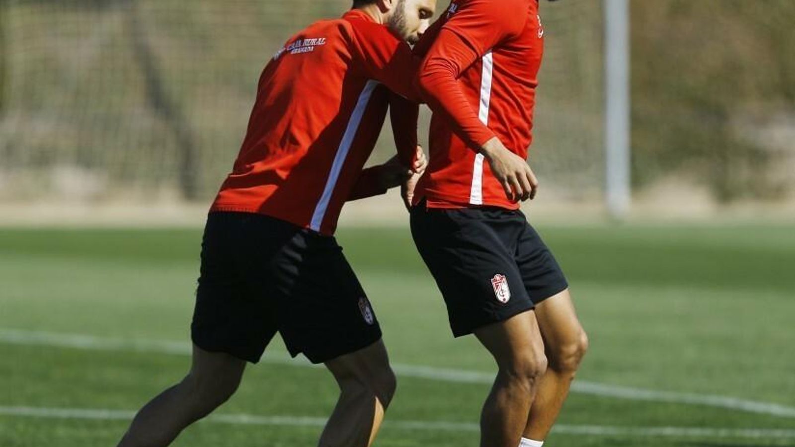 Germán y Yangel Herrera, en el entrenamiento del jueves.