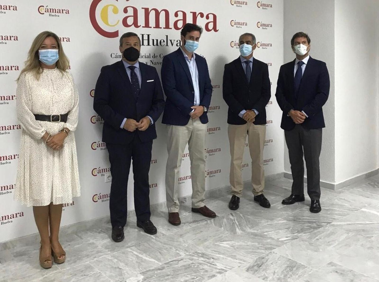 Los firmantes del acuerdo entre la Cámara y la Fundación San Pablo.