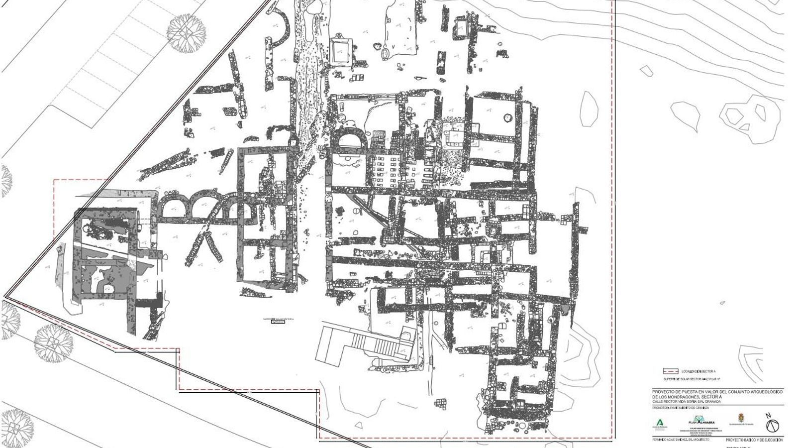 Vista aérea de todo el sector A.