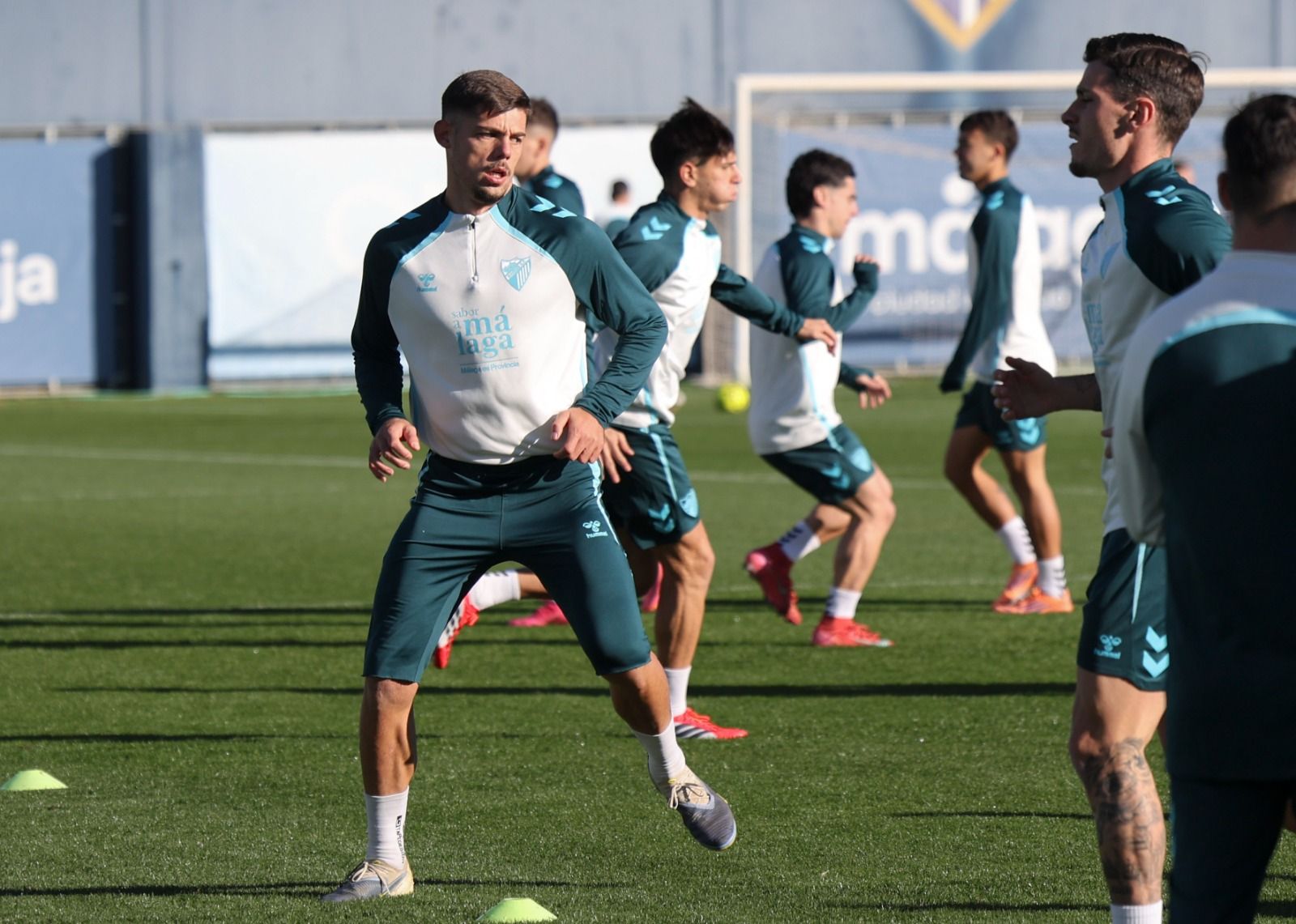 Entrenamiento Málaga CF: Carlos Puga y Haitam, bajas inesperadas