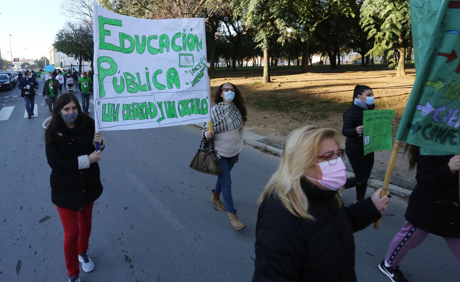 Manifestación del AMPA del colegio Isabel la Católica