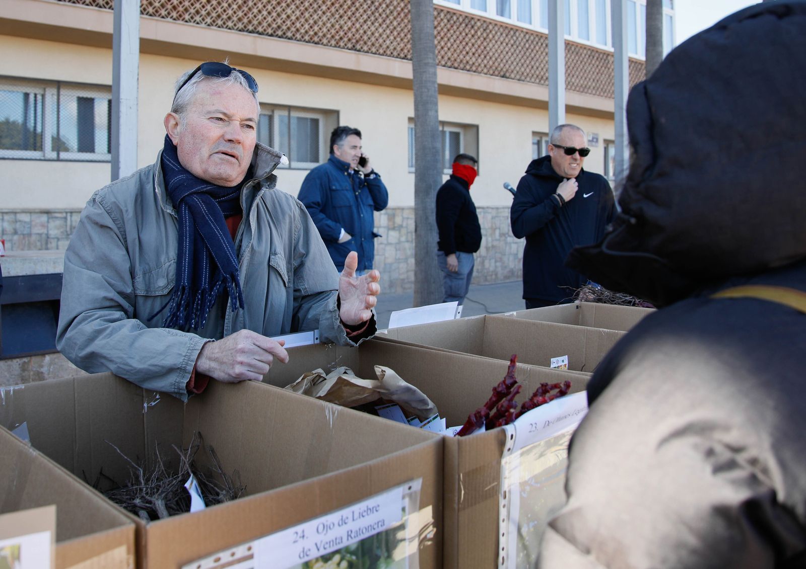 Imágenes del reparto de Parras en Alhama de Almería